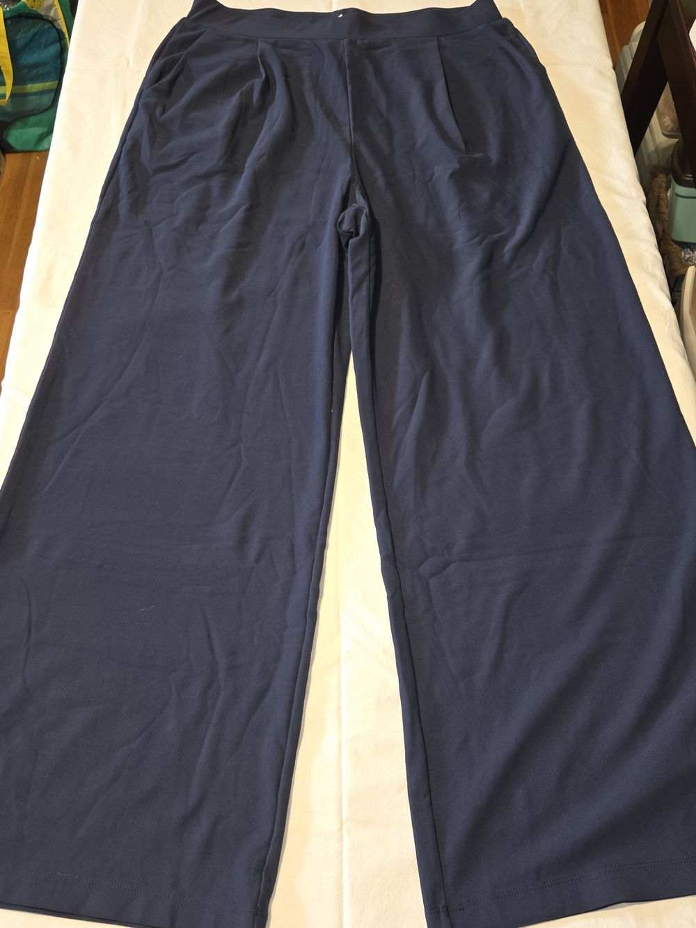 HALARA Navy Wide Leg Pants